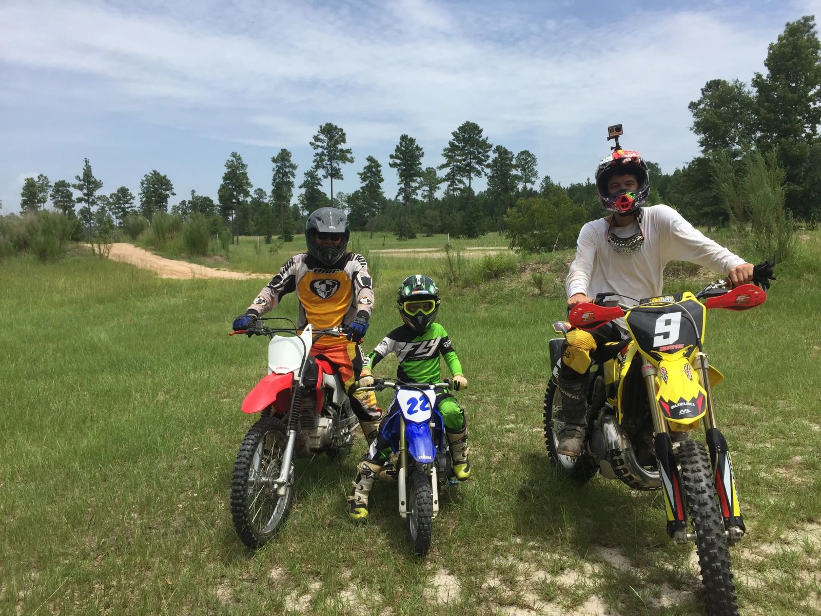 Riding with the family — three generations on dirt bikes